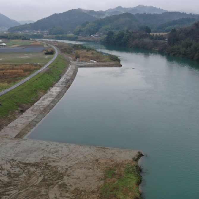 由良川桑飼上地区下流部河道掘削工事
