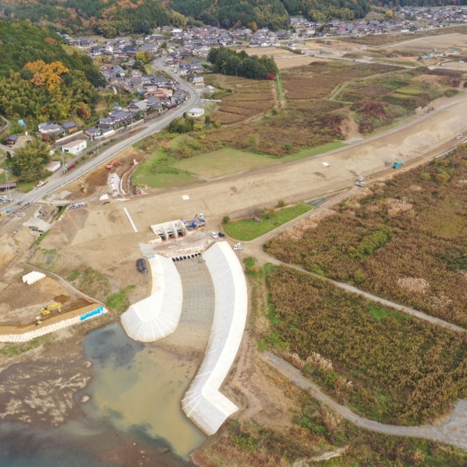 令和元年大砂利川樋門築造工事